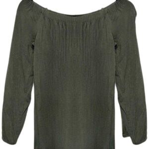 Olive Green Off-Shoulder Blouse